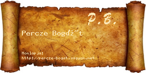 Percze Bogát névjegykártya